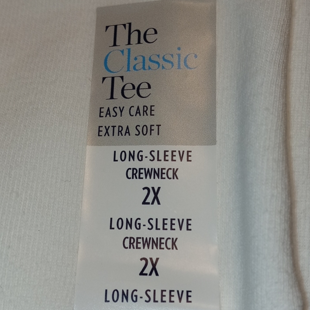 Croft & Barrow white long sleeve T-shirt - Picture 2 of 5